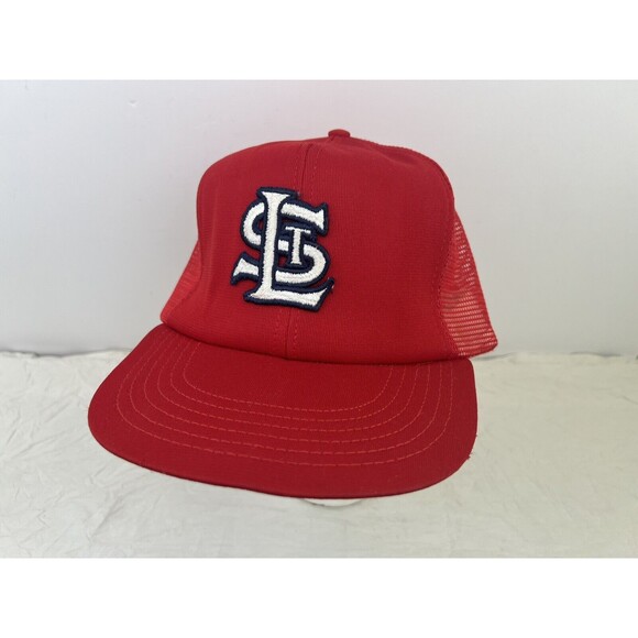 Dallas Cap Other - Vtg Dallas Cap St Louis Cardinals Mesh Trucker Snapback Hat Red S/M MLB 80's